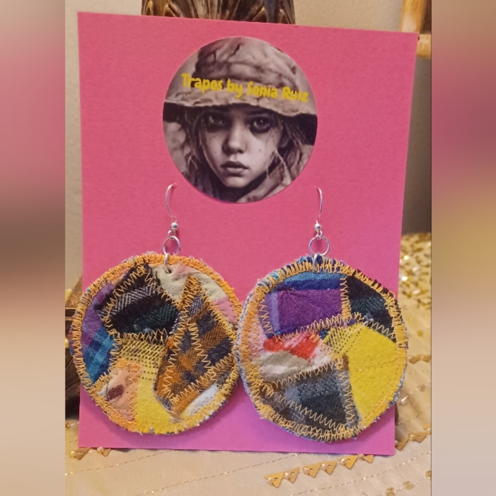 Handcrafted  Colorful Patchwork Earrings